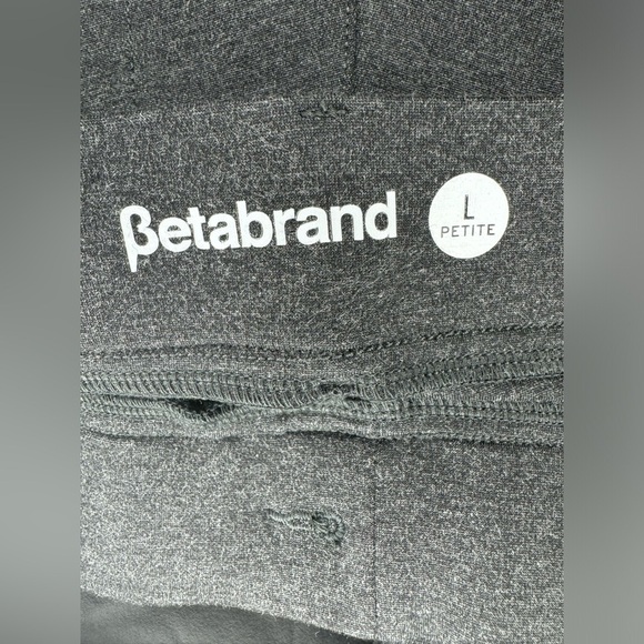Betabrand Straight Leg 7 Pocket Dress Yoga Pant Size LP Charcoal Grey - Picture 9 of 10